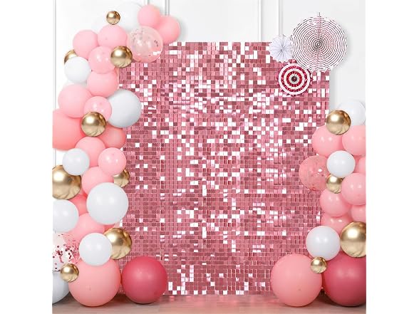 LuoluoHouse Shimmer Wall Panel Sequin Backdrop 36