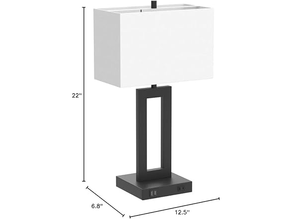 TOBUSA  22" Table Lamp Set of 2, Modern Touch