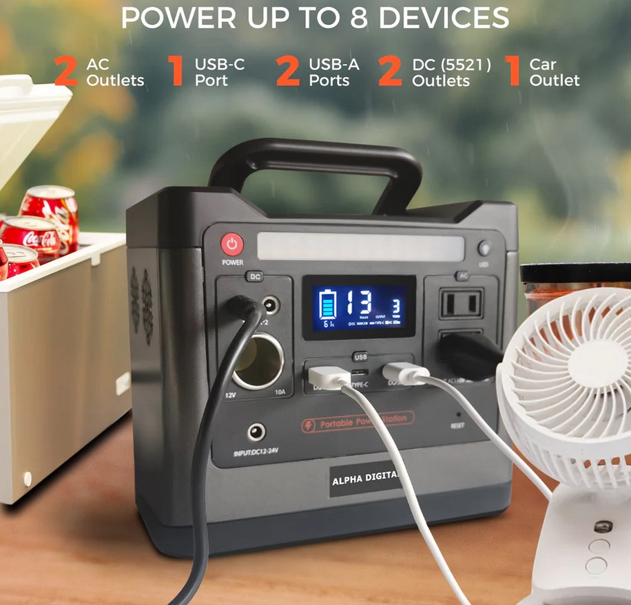 ALPHA DIGITAL 320W Outdoor Portable Power Station - Gallery 10