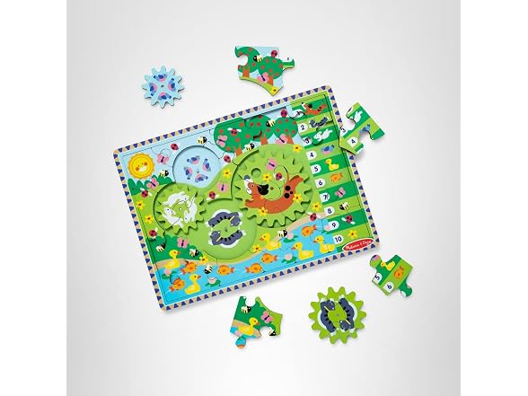 Melissa & Doug Animal Chase Spinning Gear Puzzle