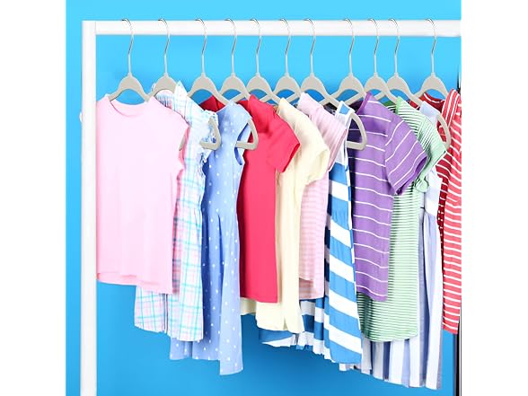 Ivory Velvet Kids Hangers 30 Pack