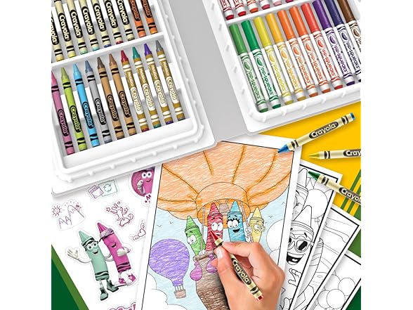 Crayola Coloring Set w Mauve Art Case