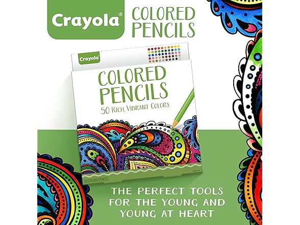 Crayola Colored Pencils For Adults 50ct