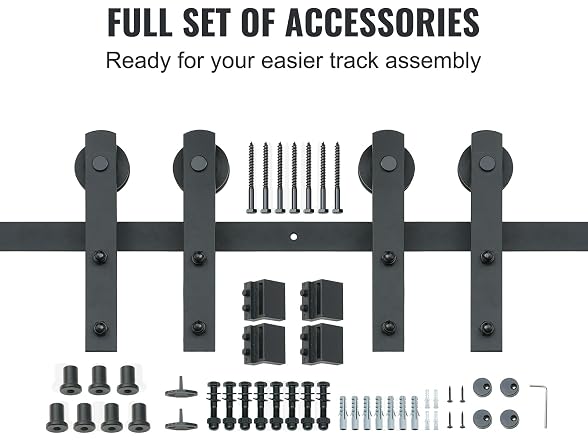 8FT Sliding Barn Door Hardware Kit, 330LBS Heavy
