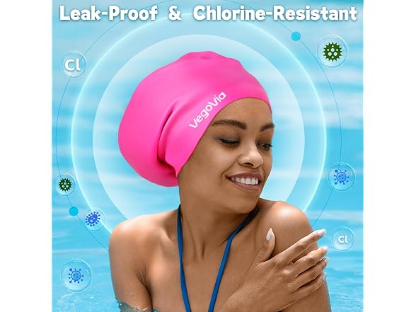 VegoVia Large Swim Cap Hot Pink
