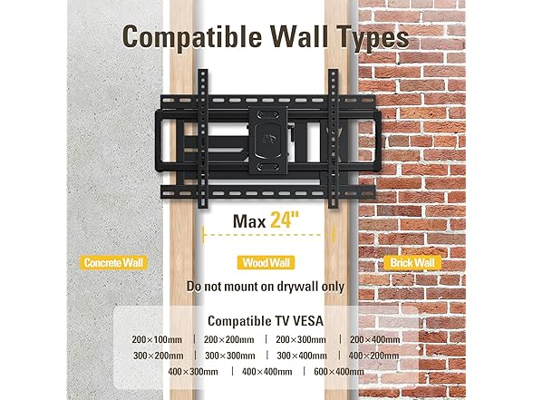 Mounting Dream Long Arm TV Wall Mount | 37-75"