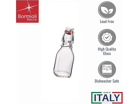 Bormioli Rocco Swing Bottle - 12.5CL (4.25 oz) - Clear