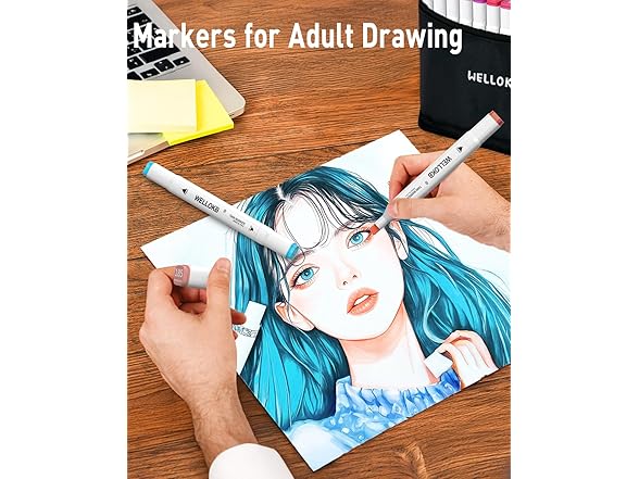 80 Colors Dual Tip alcohol markers