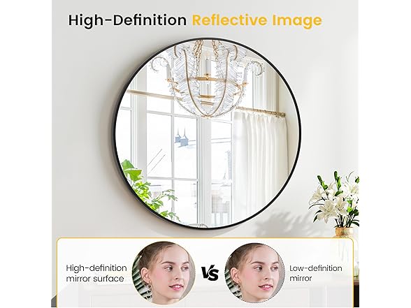GAOMON Round Mirror 18" Bathroom Mirror