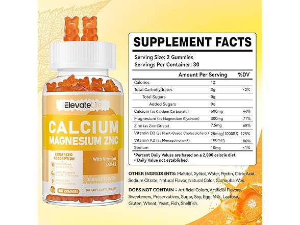 Calcium Magnesium Zinc Gummies