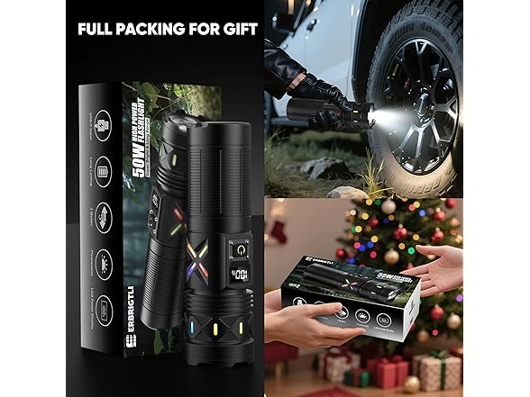 Super Bright 50W LED Flashlight | 100K Lumens