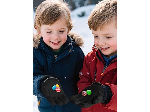 16 Pack Kids Stretchy Winter Gloves