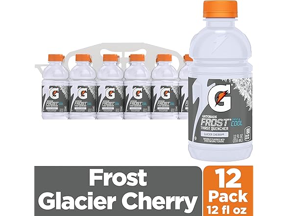 12PK Gatorade Thirst Quencher, Glacier Cherry