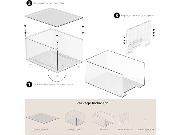 Delamu 4 Stackable Drawers