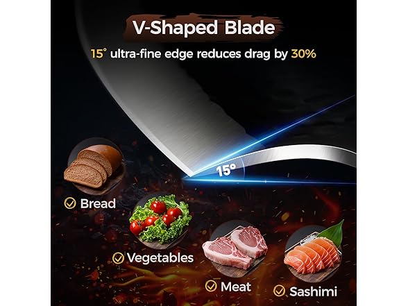 BOMASS Japanese Santoku Knife 7.1 Inch