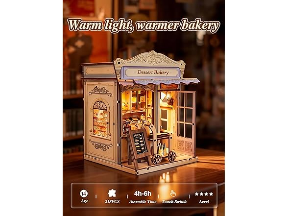 Aeneovix DIY Miniature Bakery Book Nook Kit