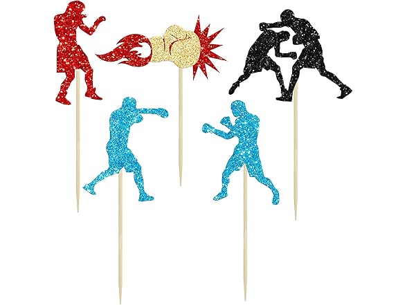 Gyufise  Boxing Player Cupcake Topper