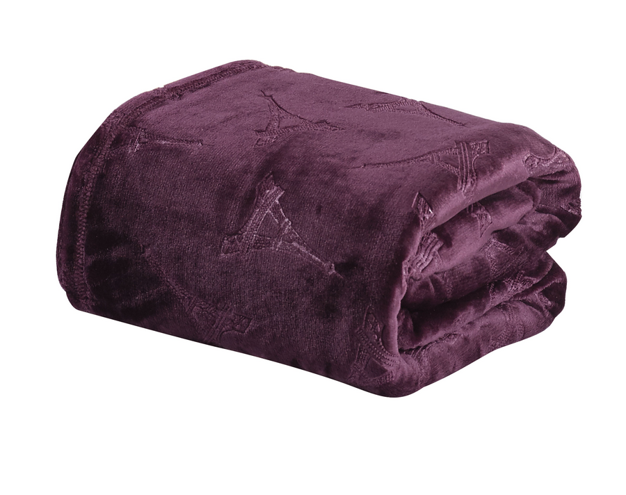 Eiffel Tower Embossed Sherpa Throw - Gallery 12