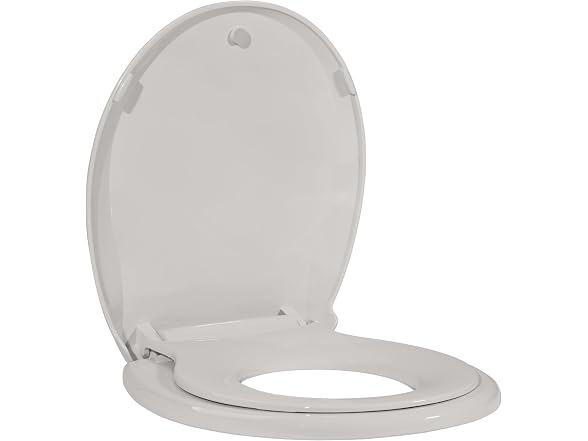 Takywep Toilet Seat Round White Flat Toilet