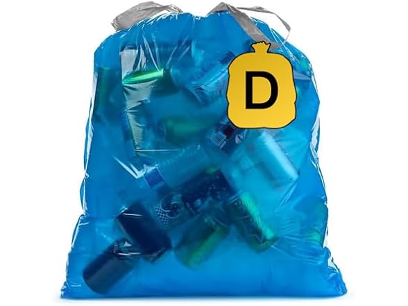 Ultrasac 10 Gallon 0.9 MIL Blue Drawstring Trash Bags