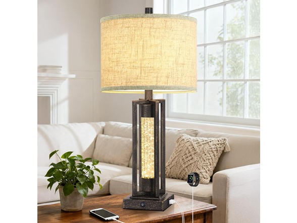 TOBUSA 26’’ Farmhouse Table Lamp for Living Room