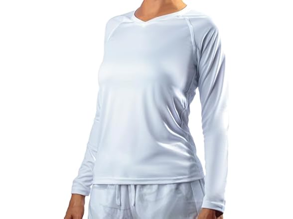 Kanu White Long UPF50 Swim Top (S)