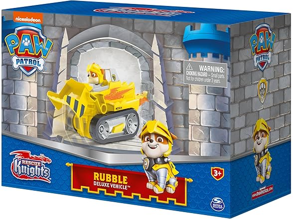 Paw Patrol, Rescue Knights Rubble Transforming Toy Car