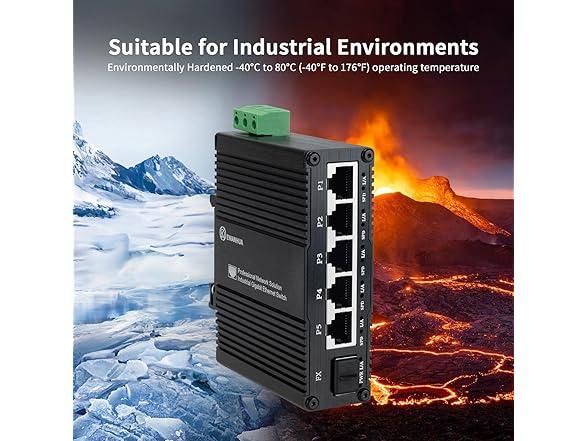ENIANHUA Mini Industrial 5 Port Switch