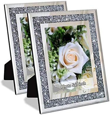 2 Pack Crushed Diamond Photo Frame