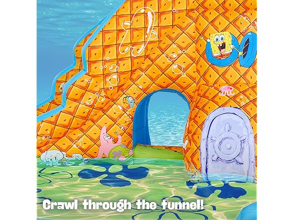 SUNNY&FUN Spongebob Deluxe Inflatable Water Slide Park