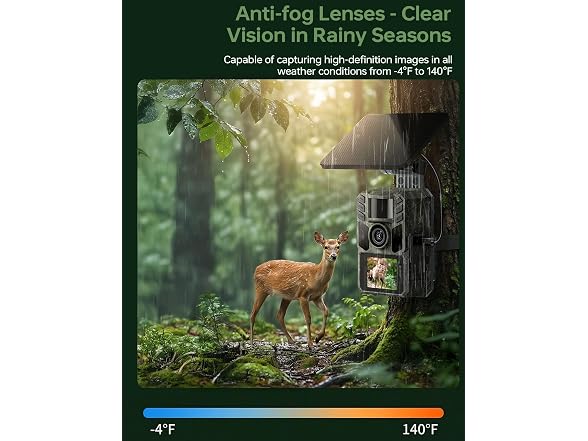 FKPCAM Trail Camera Solar WiFi 4K 64MP