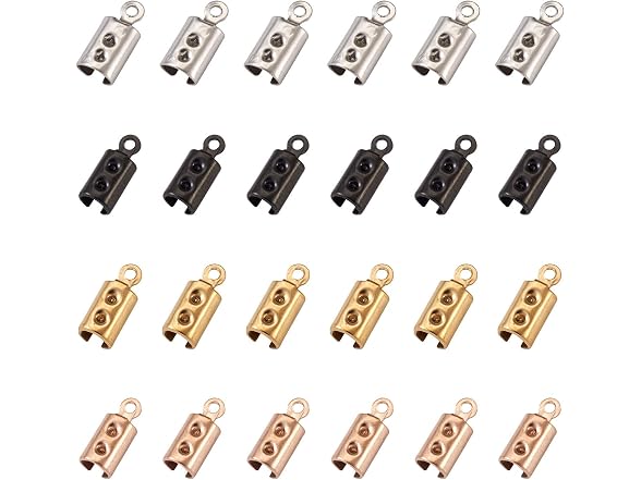 Pandahall 160Pcs 304 SS Folding Crimp Cord - Gallery 2