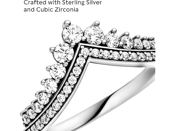PANDORA Princess Wishbone Ring - Size 5, No Gift Box