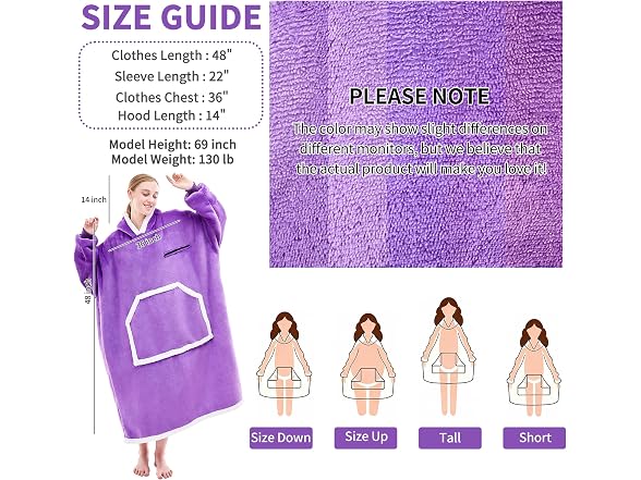 IFNOW Oversized Wearable Blanket Hoodie