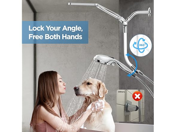 Dual Handheld Shower Head Combo, 2-In-1