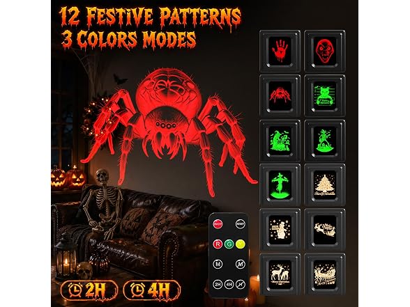 Nagudenfo 12-in-1 Halloween Projector