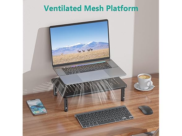 (2 Pack) WALI Desk Monitor Riser