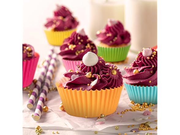 Parmedu Paper Cupcake Liners, Standard Size