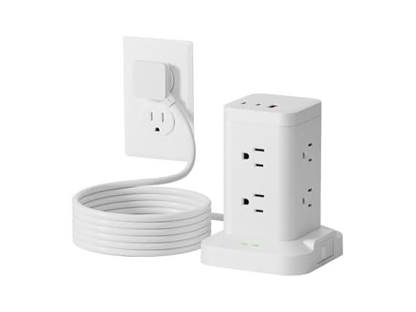 TAGZILO Power Strip Tower Surge 1800J