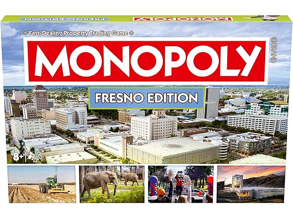 Top Trumps Monopoly Board Game Fresno CA Edition : 2-6 P