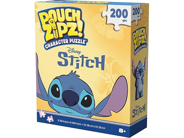 Pouch Zipz Disney's Stitch Micro Puzzle in Collectible Vinyl Zippered Case