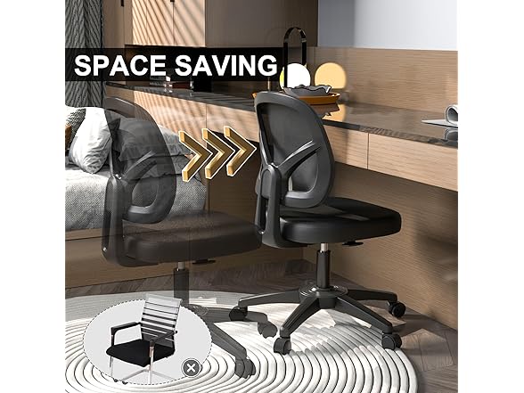 KOLLIEE Armless Mesh Office Chair