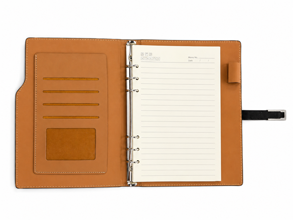 Classycoo A5 PU Leather 6-Ring Binder Notebook- Choose Color