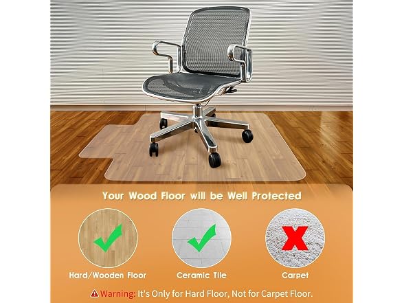 Office Chair Mat for Hardwood Floor &