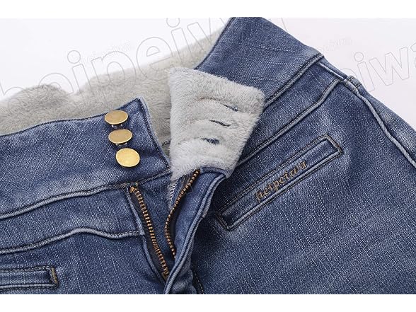 Heipeiwa Women (M) Fleece Lined Jeans Winter Jeans