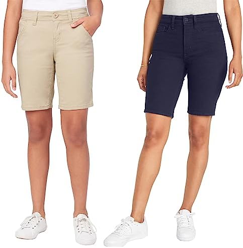 2-Pack Junior's Super Stretch Bermuda Shorts