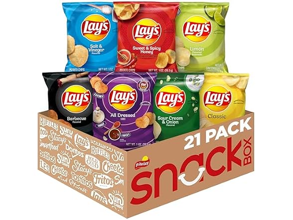 Lay's Potato Chips Variety, 1 oz Bags, (21 Pk)