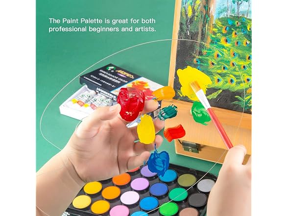 ASZKJ 2 PCS Acrylic Paint Palette with Thumb Hole