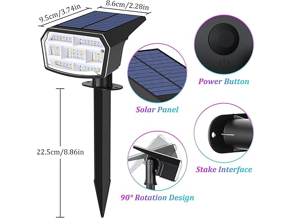 Sucolite Solar Spot Lights Multicolor Pack