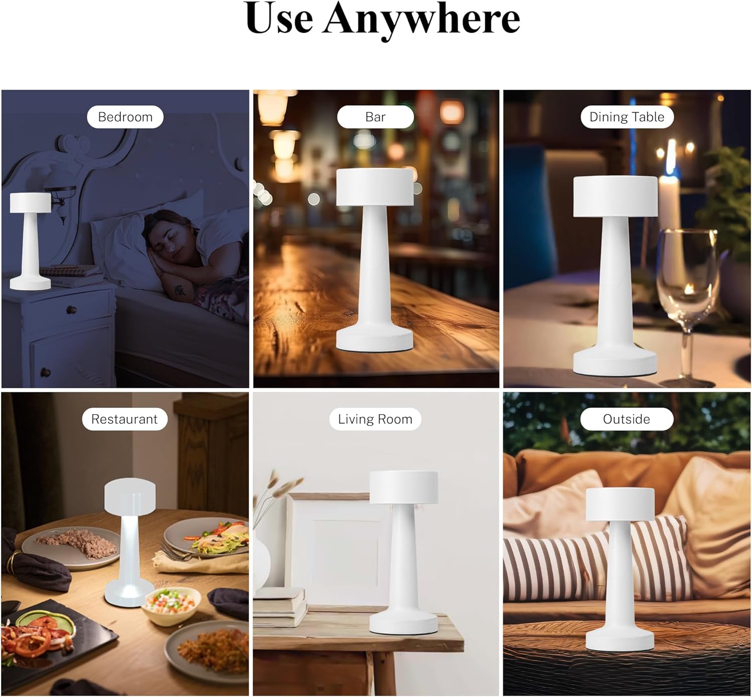 Bell+Howell Chelsea Cordless Table Lamp - Gallery 19